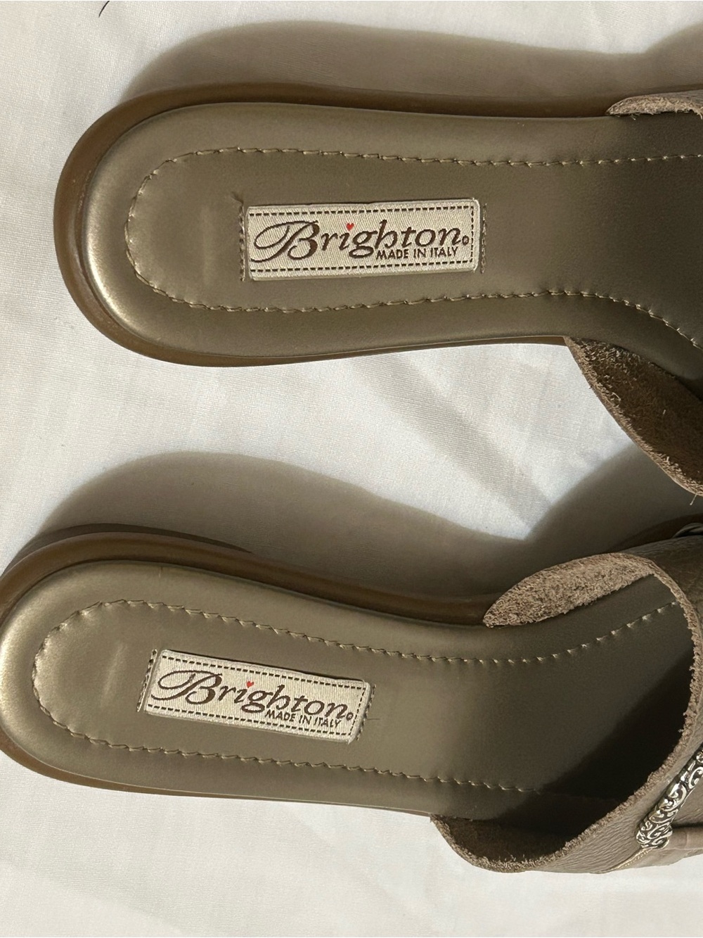 Brighton Metallic silver leather sandals - Picture 6 of 8